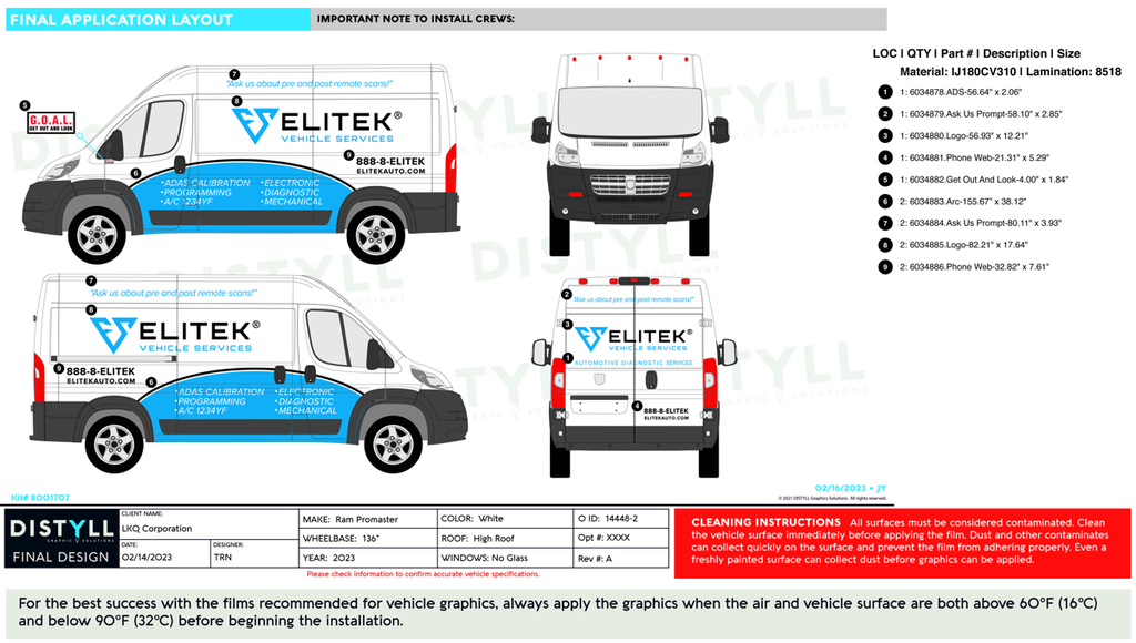 LKQ, Elitek, Large Van Kit