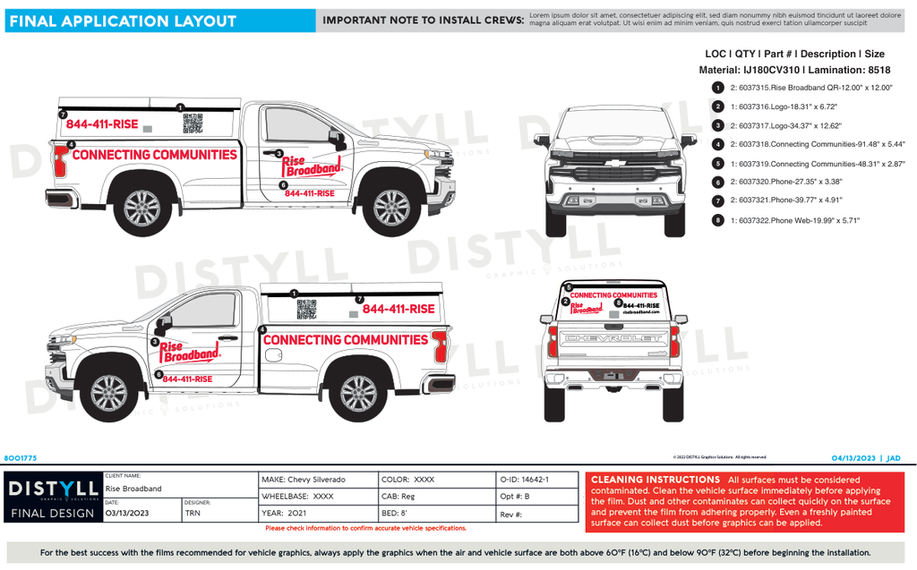 Rise Broadband, Chevrolet, Silverado, Reg Cab, 8ft Bed
