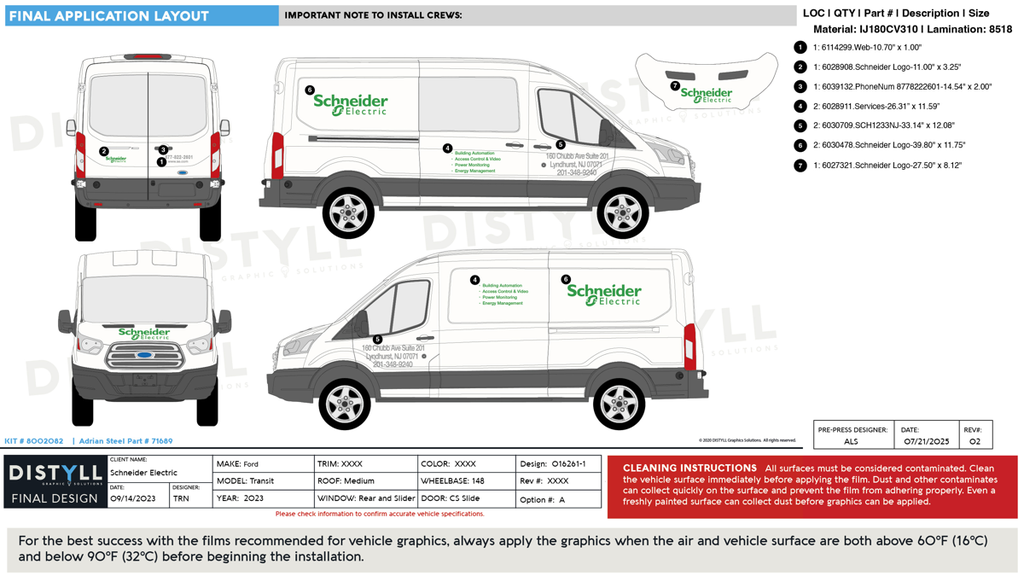 Schneider Electric, Ford, Transit, New Jersey, All Roof, All WB