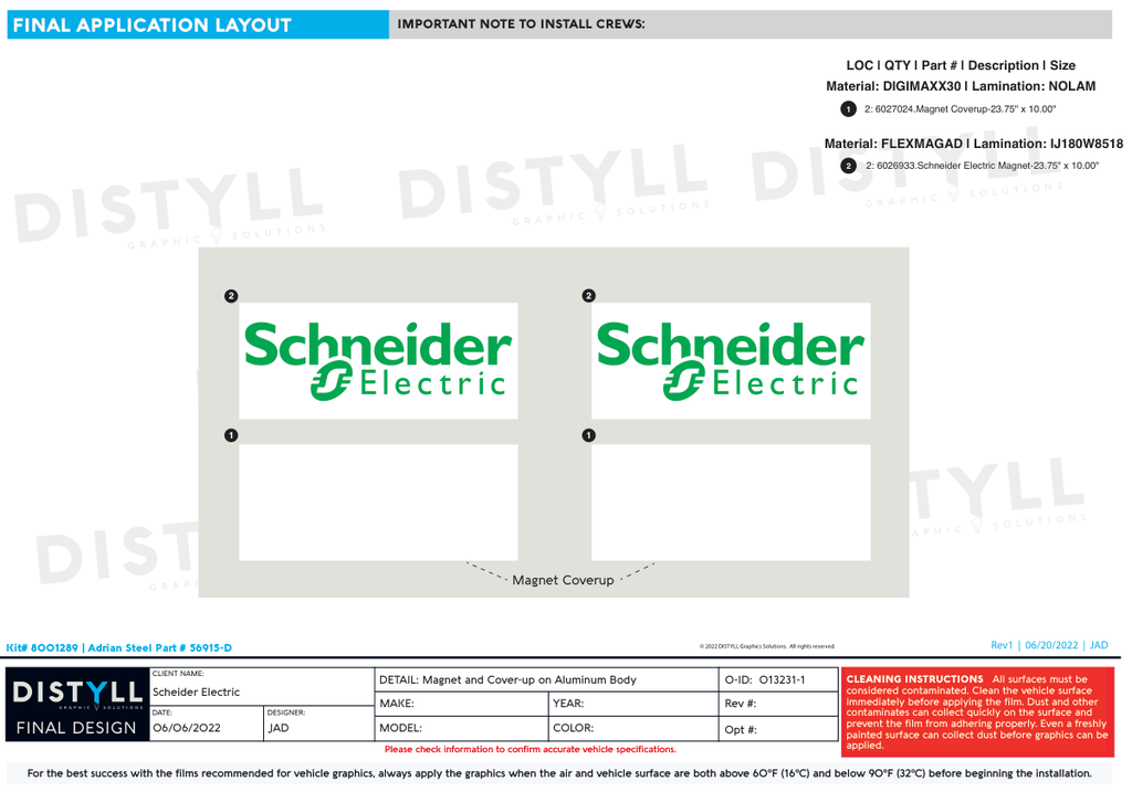 Schneider Electric, Magnet with HOA coverup for Aluminum Body