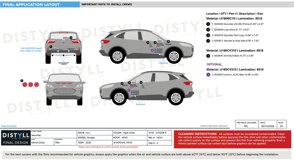 Securitas, Factory, Ford Escape, Ingot Silver, 2023