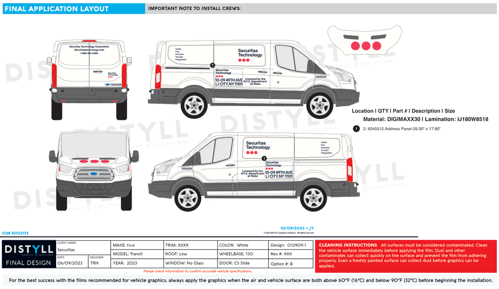 Securitas, Logo and Address Magnet Kit