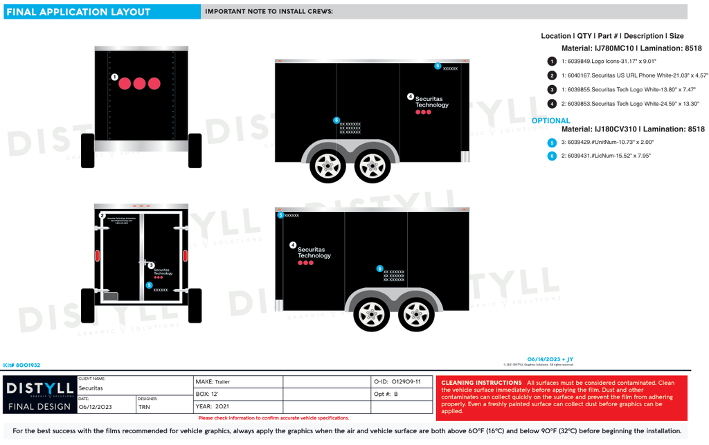 Securitas, US, Trailer, Black OEM, White  Text