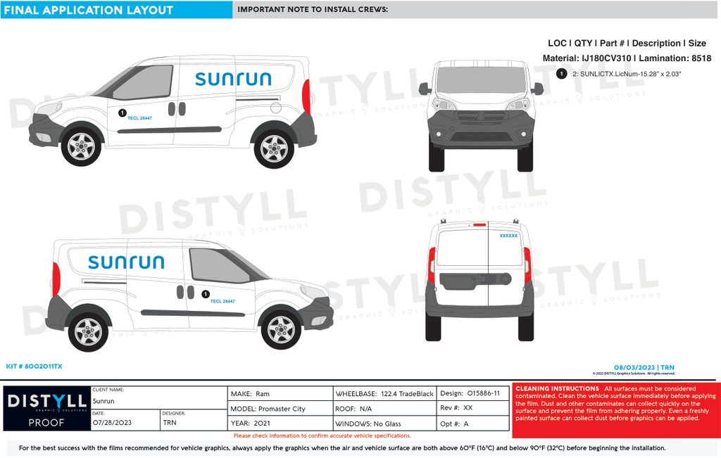 Sunrun, Texas License Kit